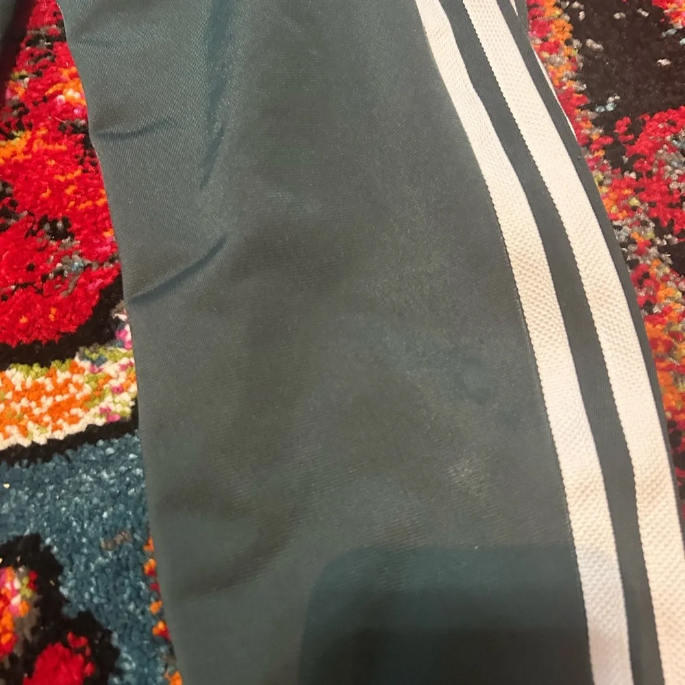 Adidas Dark GreenTrack Jacket with White Stripes - Boys 11-12 - Picture 3 of 3